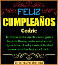 GIF Frases de Cumpleaños Cedric